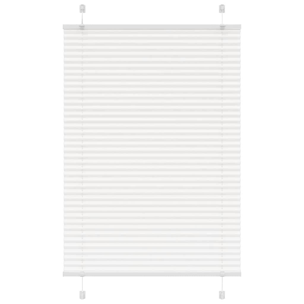 Plisségardin Hvid 85x150 cm Stofbredde 84,4 cm Polyester
