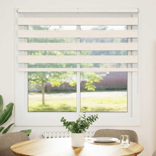 Zebragardin marmorbeige 140×100 cm - stofbredde 135,9 cm, polyester
