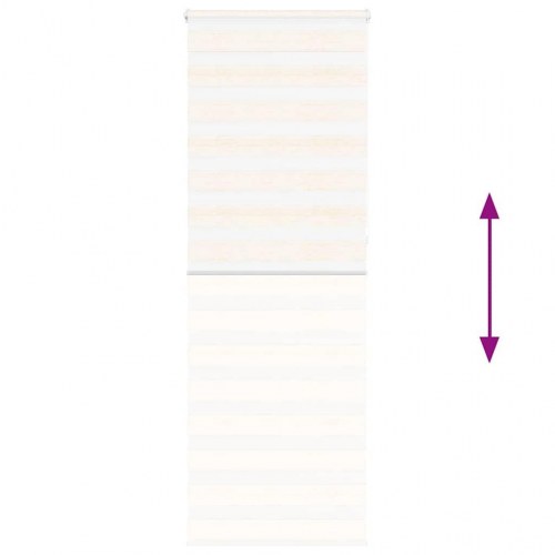 Zebragardin marmorbeige 80×230 cm - stofbredde 75,9 cm, polyester