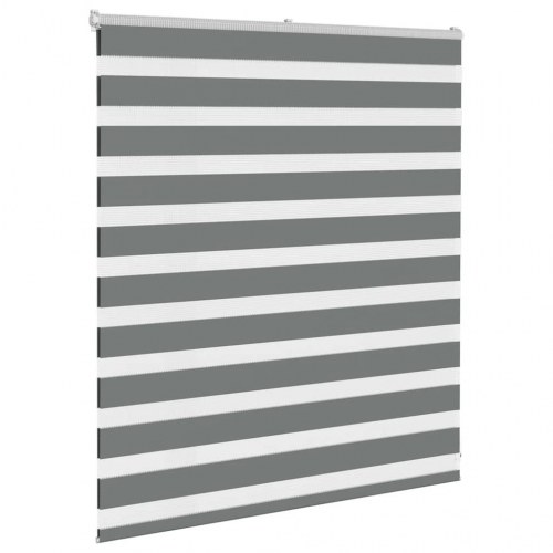 Zebragardin - mørkegrå 125×100 cm, stofbredde 120,9 cm, polyester