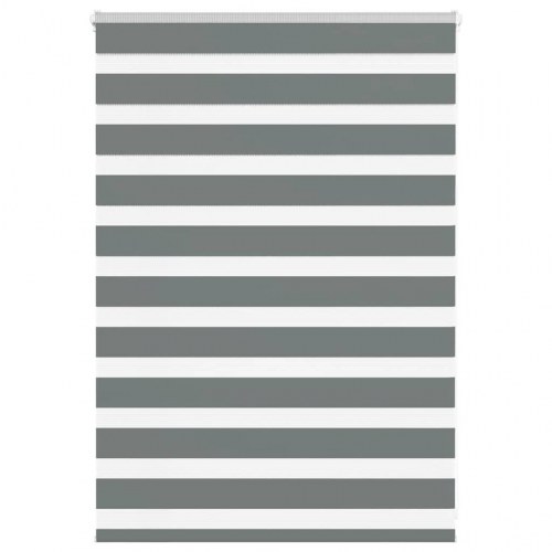 Zebragardin mørkegrå 95×100 cm - stofbredde 90,9 cm, polyester