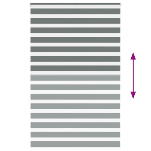Zebragardin mørkegrå 140×200 cm - stofbredde 135,9 cm, polyester