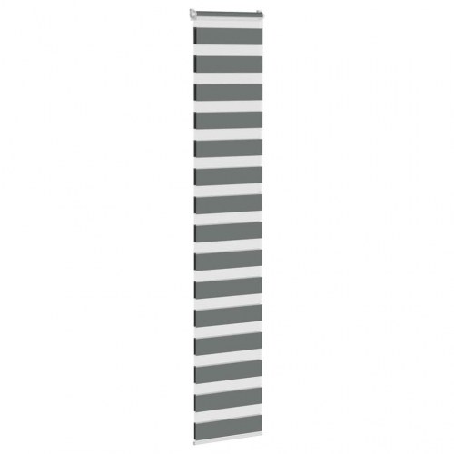 Zebragardin - mørkegrå 50×230 cm, stofbredde 45,9 cm, polyester