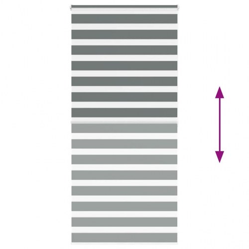Zebragardin mørkegrå 110×200 cm - stofbredde 105,9 cm, polyester