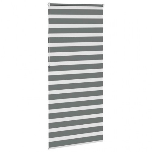 Zebragardin mørkegrå 115×230 cm - stofbredde 110,9 cm, polyester