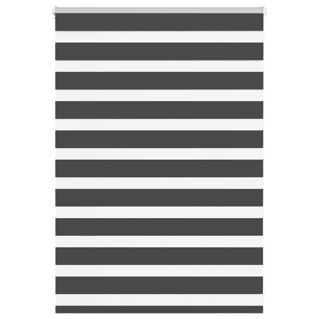 Zebragardin sort 100x100 cm stofbredde 95,9 cm polyester