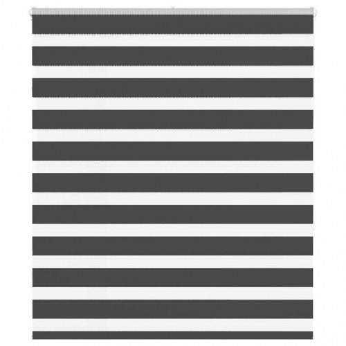 Zebragardin - sort 125×150 cm, stofbredde 120,9 cm, polyester