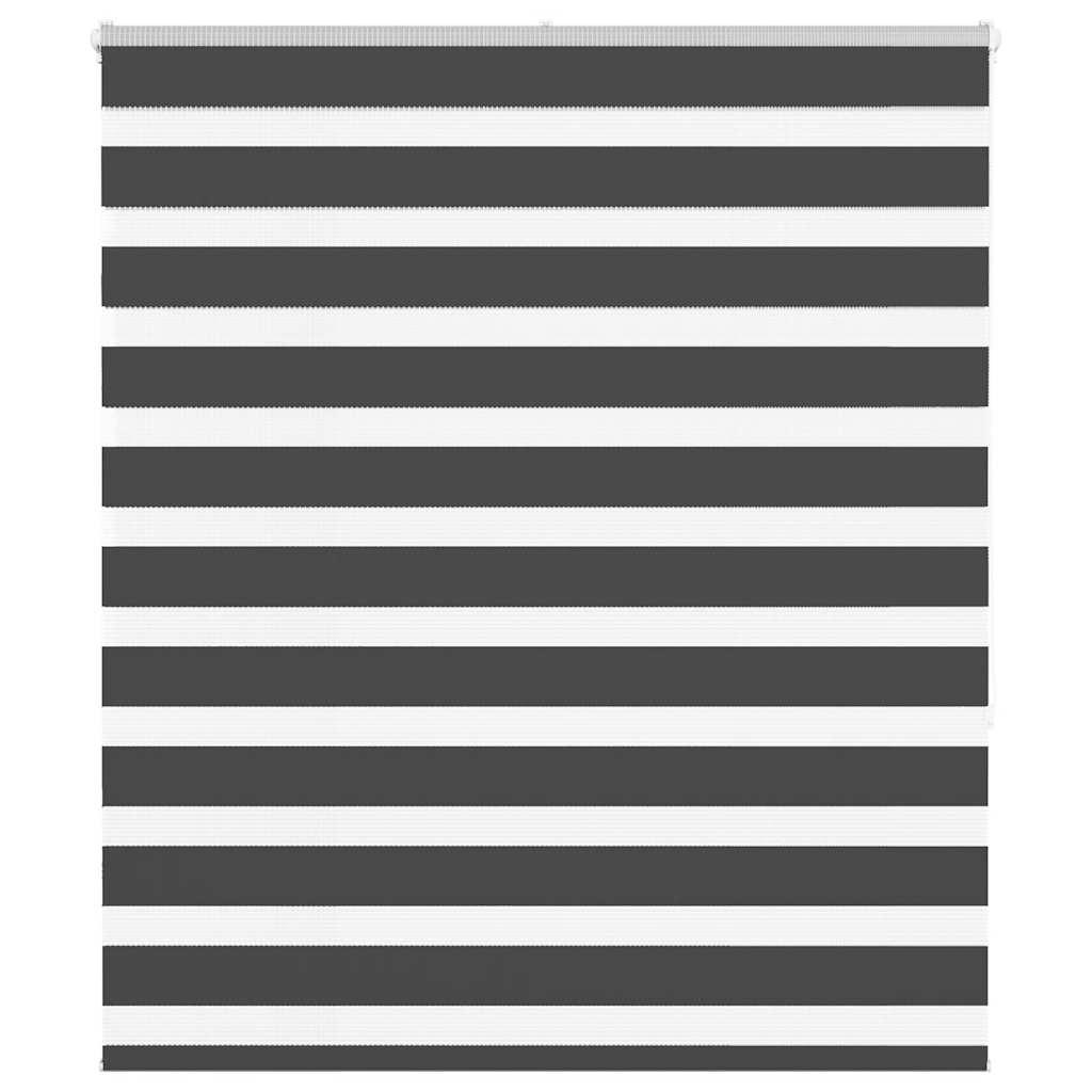 Zebragardin sort 125x150 cm stofbredde 120,9 cm polyester