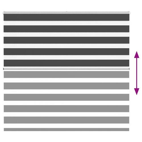 Zebragardin sort 160x100 cm stofbredde 155,9 cm polyester