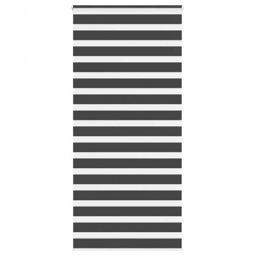Zebragardin - sort 100×200 cm, stofbredde 95,9 cm, polyester