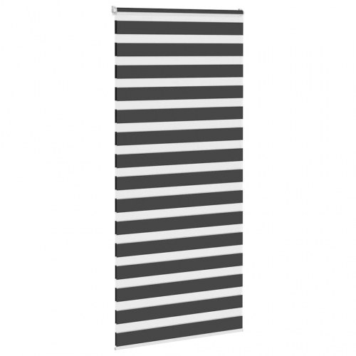 Zebragardin - sort 100×200 cm, stofbredde 95,9 cm, polyester