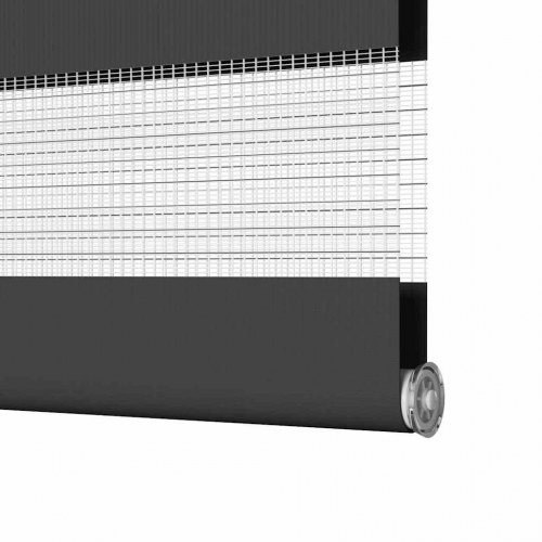 Zebragardin - sort 75×200 cm, stofbredde 70,9 cm, polyester