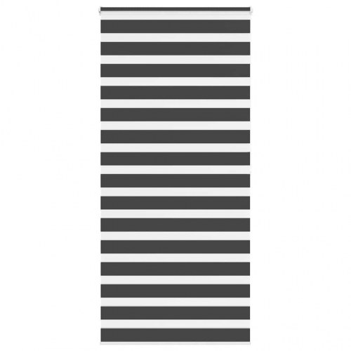 Zebragardin - sort 110×200 cm, stofbredde 105,9 cm, polyester