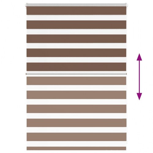 Zebragardin brun 100×100 cm - stofbredde 95,9 cm, polyester