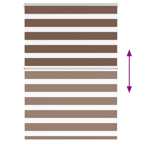 Zebragardin brun 100×150 cm - stofbredde 95,9 cm, polyester