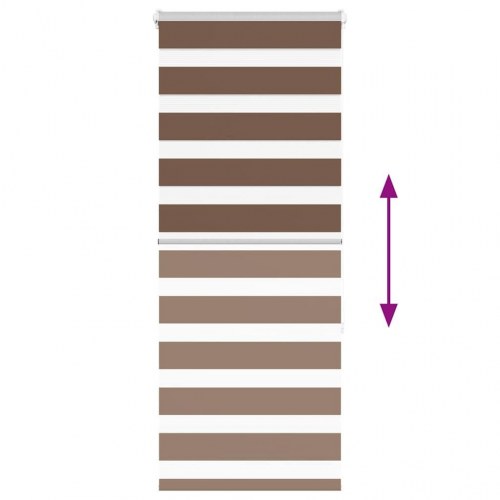 Zebragardin brun 55×150 cm - stofbredde 50,9 cm i polyester