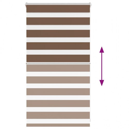 Zebragardin brun 70×100 cm - stofbredde 65,9 cm, polyester
