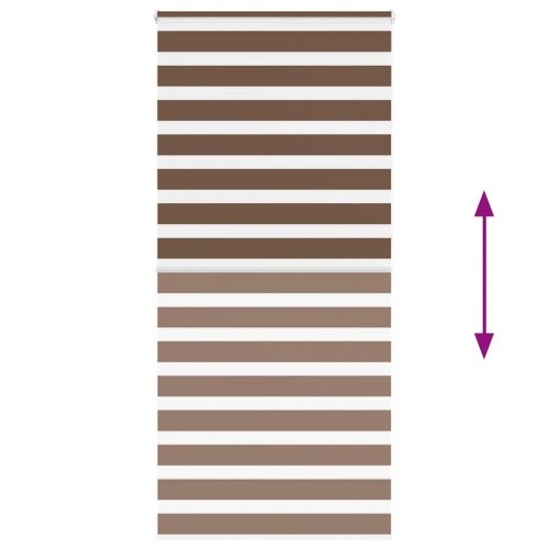 Zebragardin brun 110×230 cm - stofbredde 105,9 cm, polyester