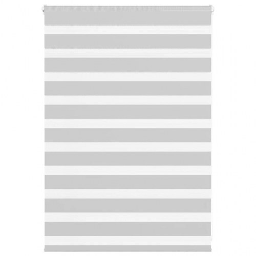 Zebragardin - lysegrå 115×100 cm, stofbredde 110,9 cm, polyester