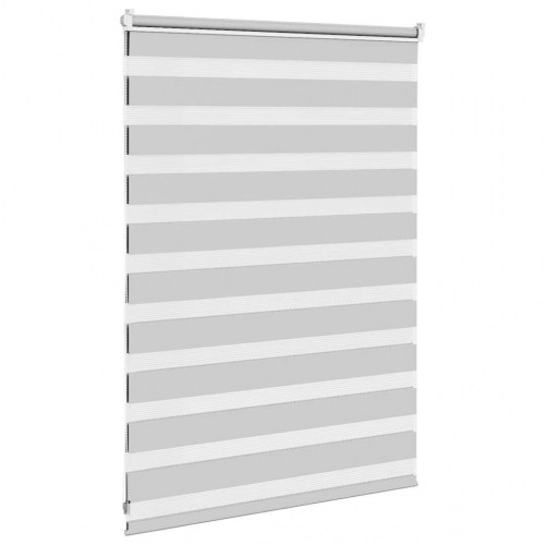 Zebragardin - lysegrå 115×100 cm, stofbredde 110,9 cm, polyester