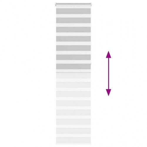Zebragardin lysegrå 65×230 cm - stofbredde 60,9 cm, polyester