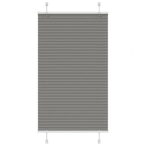 Plisségardin antracit 75×100 cm - stofbredde 74,4 cm, polyester