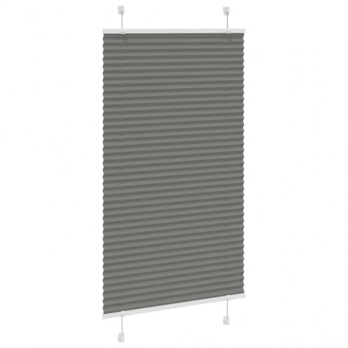 Plisségardin antracit 75×100 cm - stofbredde 74,4 cm, polyester