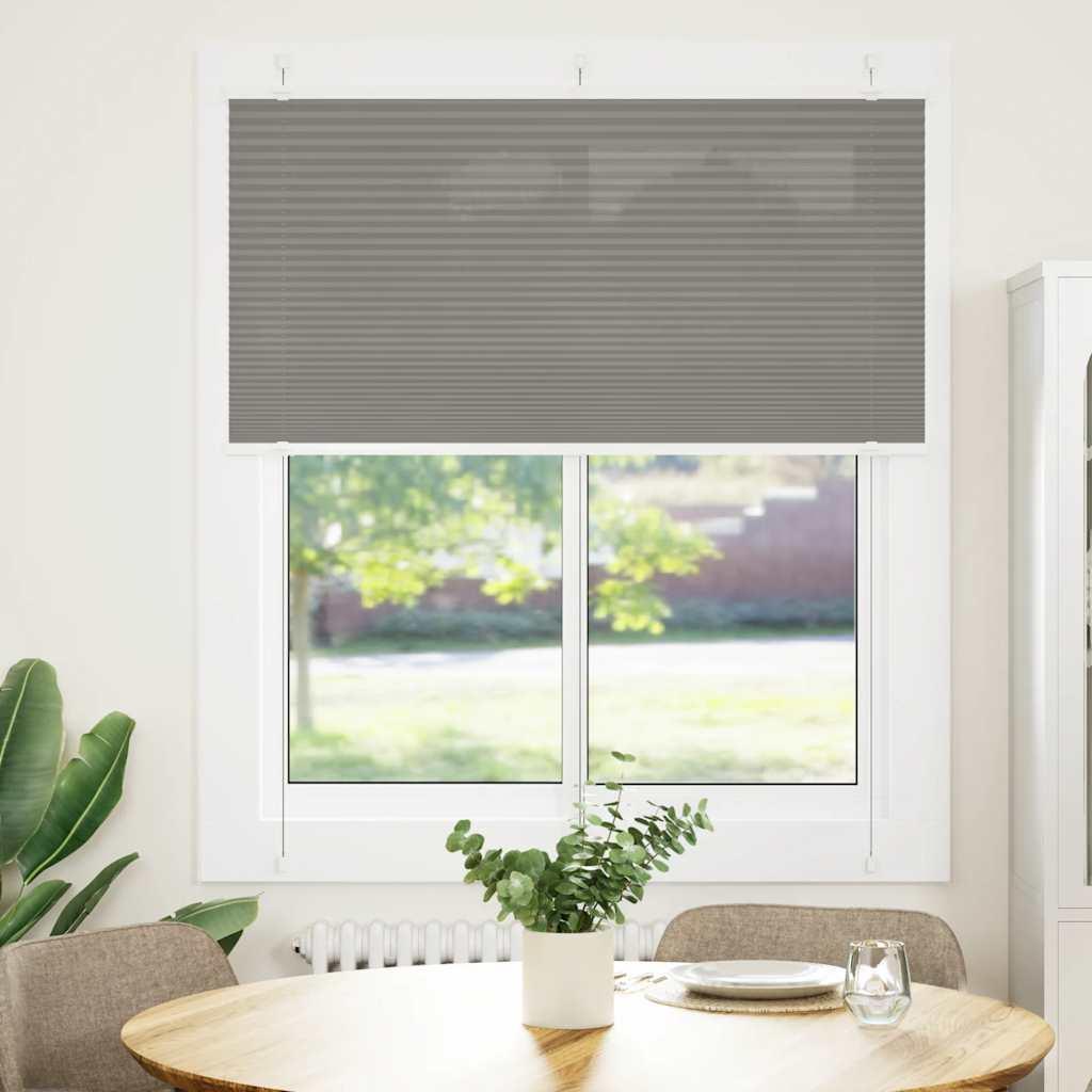 Plisségardin Antracit 120x100 cm Stofbredde 119,4 cm Polyester