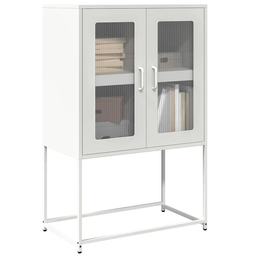 Højskab 68X39X107 Cm Stål - Hvid