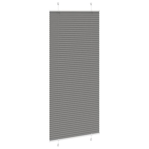 Plisségardin Antracit 100x200 cm Stofbredde 99,4 cm Polyester