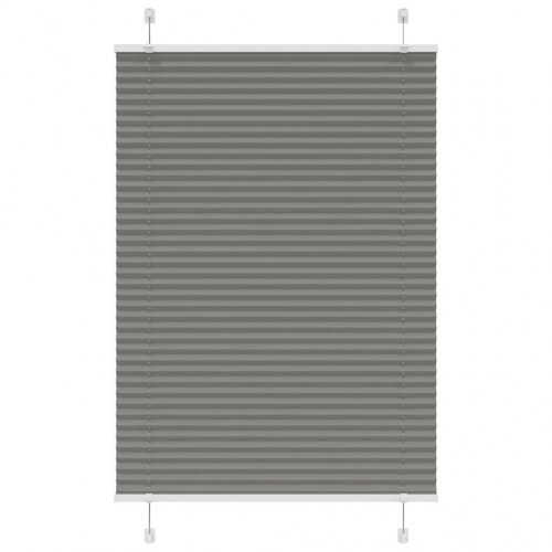 Plisségardin - antracit 95×150 cm, stofbredde 94,4 cm, polyester