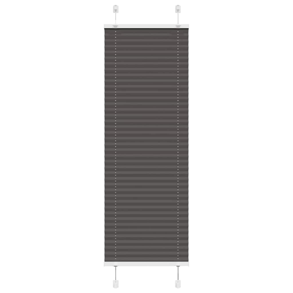 Plisségardin Sort 40x100 cm Stofbredde 39,4 cm Polyester