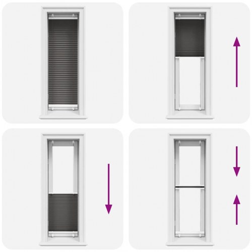 Plisségardin Sort 50x100 cm Stofbredde 49,4 cm Polyester