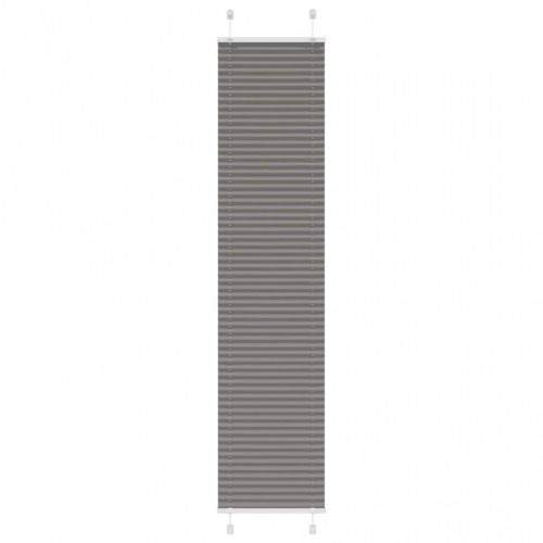 Plisségardin - antracitgrå 45×200 cm, stofbredde 44,4 cm, polyester