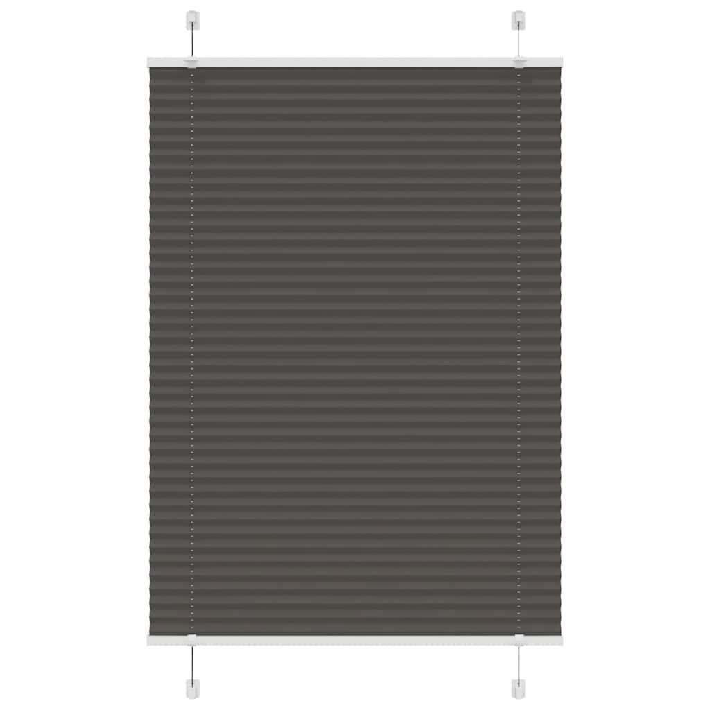 Plisségardin Sort 85x150 cm Stofbredde 84,4 cm Polyester