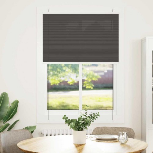 Plisségardin - sort 85×150 cm, stofbredde 84,4 cm, polyester