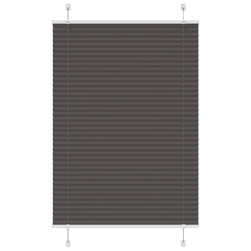 Plisségardin Sort 85x100 cm Stofbredde 84,4 cm Polyester