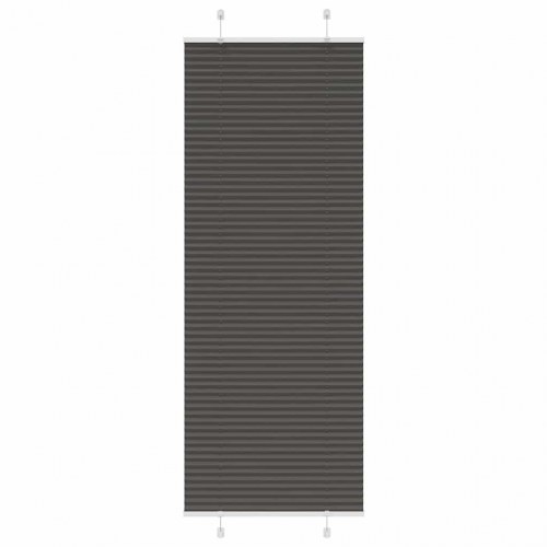 Plisségardin - sort 70×200 cm, stofbredde 69,4 cm, polyester