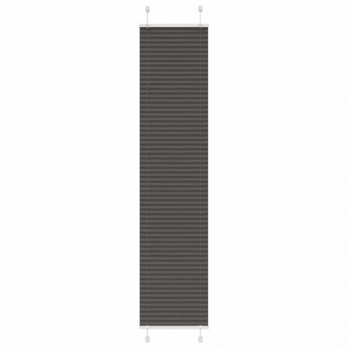 Plisségardin - sort 45×200 cm, stofbredde 44,4 cm, polyester