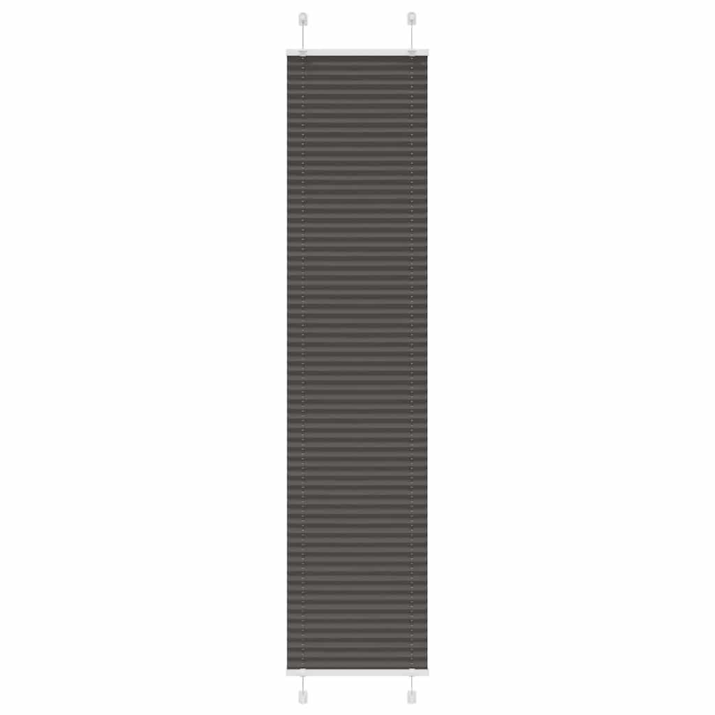 Plisségardin Sort 45x200 cm Stofbredde 44,4 cm Polyester