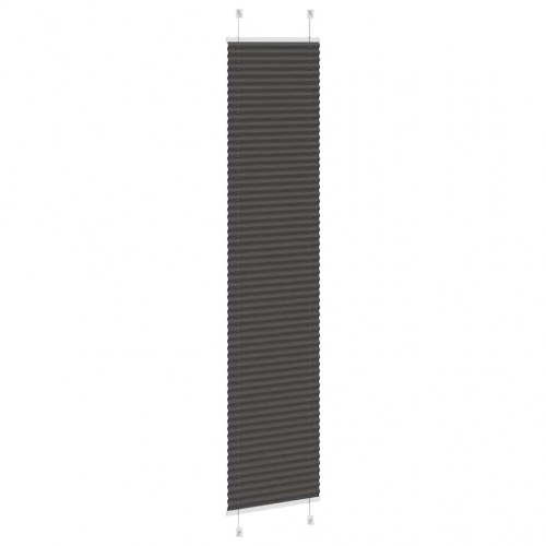 Plisségardin - sort 45×200 cm, stofbredde 44,4 cm, polyester