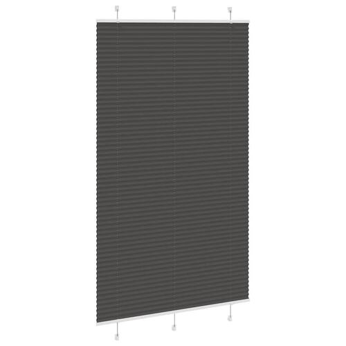 Plisségardin Sort 115x200 cm Stofbredde 114,4 cm Polyester