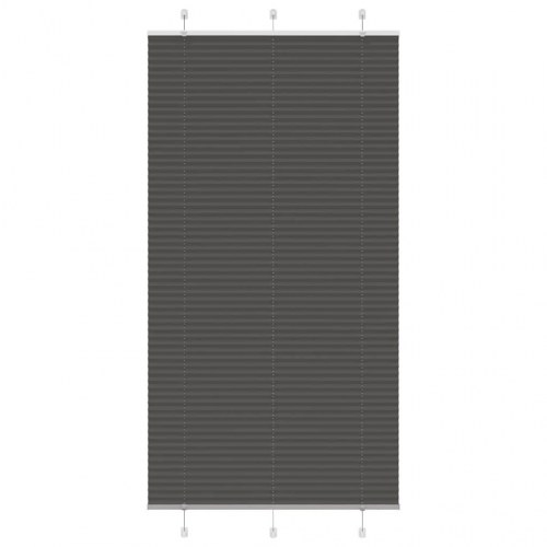 Plisségardin Sort 105x200 cm Stofbredde 104,4 cm Polyester