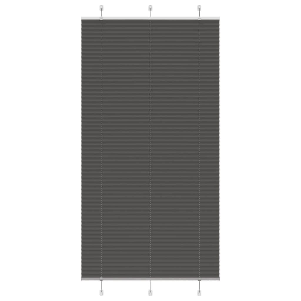 Plisségardin Sort 105x200 cm Stofbredde 104,4 cm Polyester
