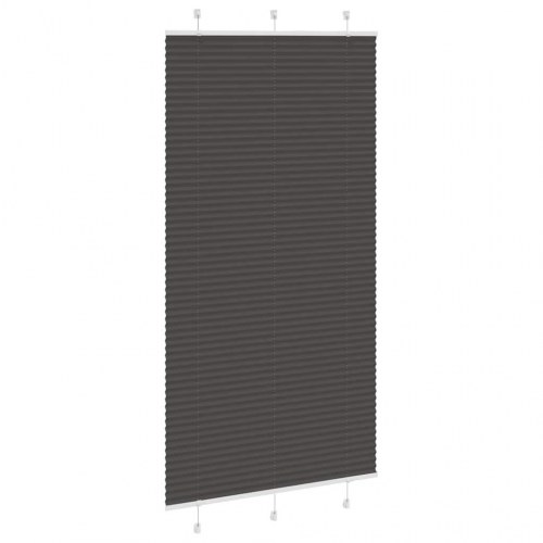 Plisségardin Sort 105x200 cm Stofbredde 104,4 cm Polyester