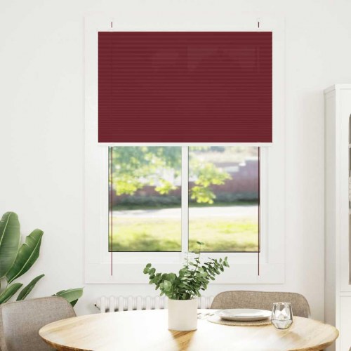 Plisségardin bordeauxrød 85×100 cm - stofbredde 84,4 cm, polyester