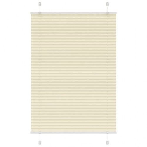 Plisségardin - creme, 95×100 cm (stofbredde 94,4 cm) i polyester