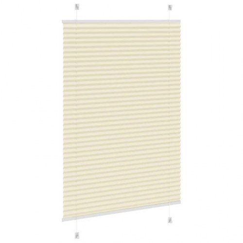 Plisségardin - creme, 95×100 cm (stofbredde 94,4 cm) i polyester
