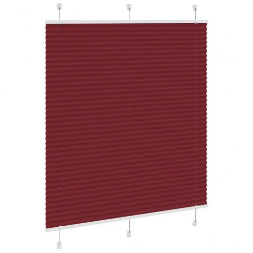 Plisségardin - bordeauxrød 115×100 cm (stofbredde 114,4 cm)