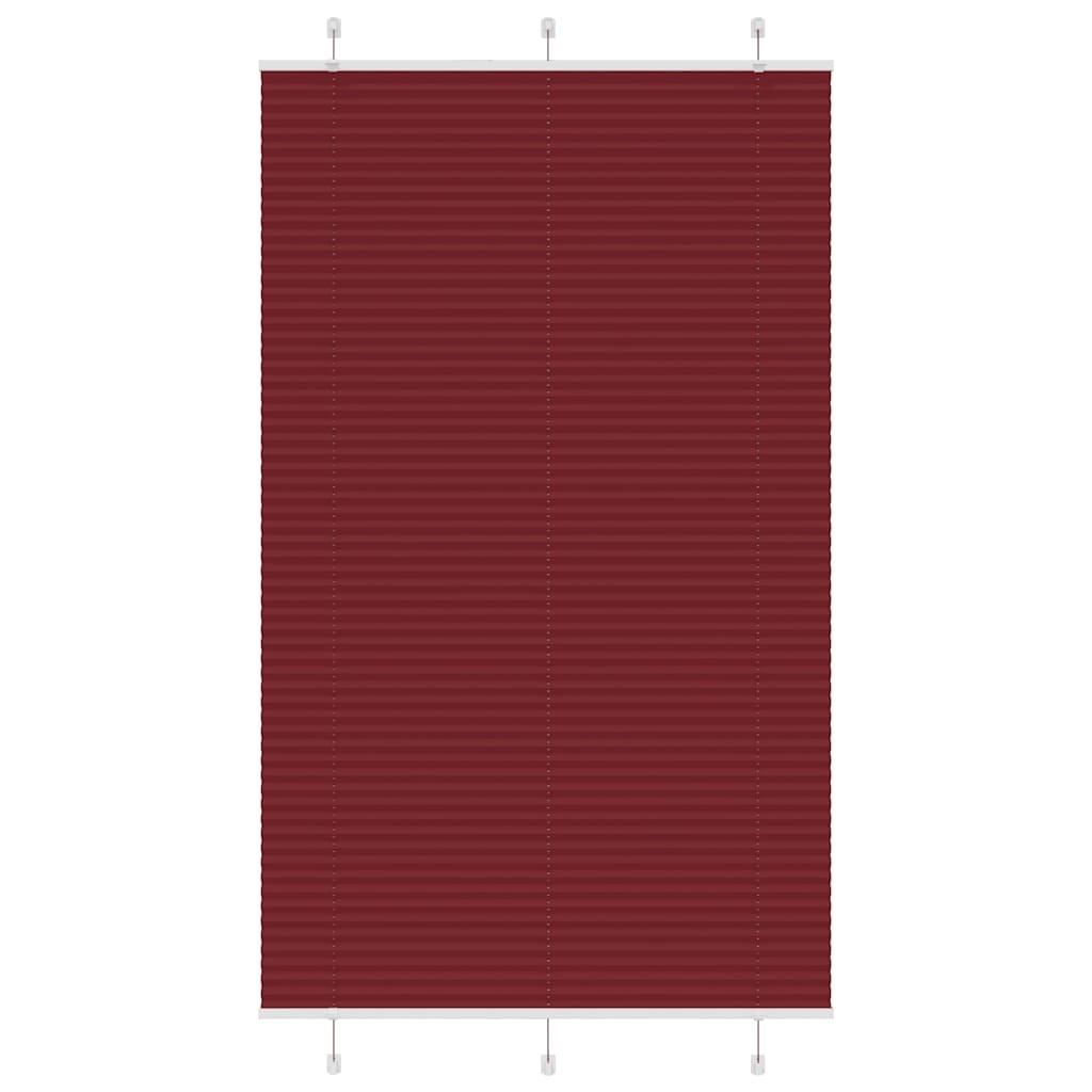 Plisségardin Bordeauxrød 115x200 cm Stofbredde 114,4 cm